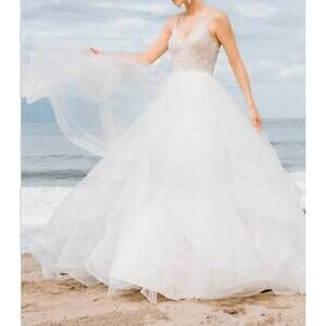 NEW WTOO story sleeveless maxi bridal dress in ivory